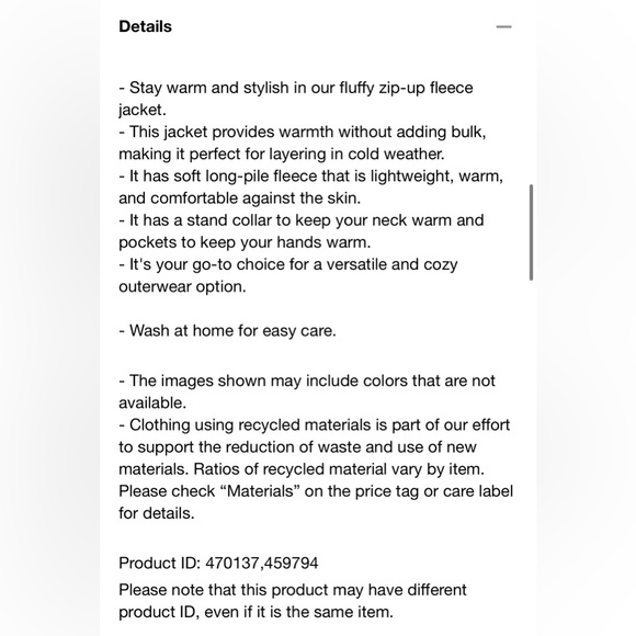 Uniqlo Fluffy Yarn Fleece Full-Zip Jacket, RARE Light Pink, size Large - Picture 5 of 6